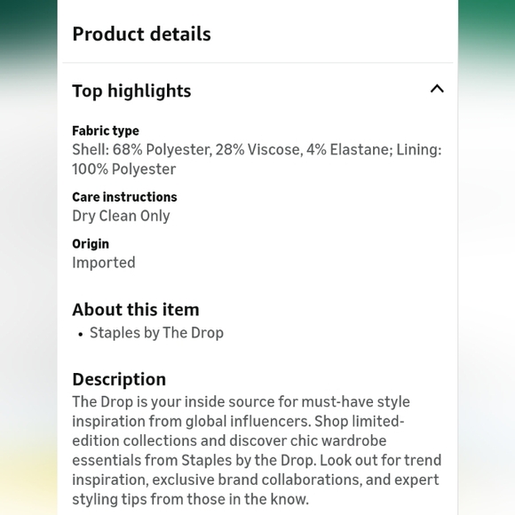 The Drop Heater Cream Liza Relaxed Single-Breasted Blazer Size Large NWT - Picture 9 of 10